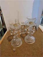 Art Deco Clear Glass Candle Holders & More