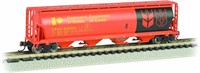 Bachmann 4-Bay Cylindrical Grain Hopper, Red