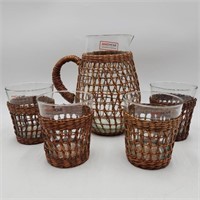 Amici Home Bali Collection Glass Pitcher/ Tumblers