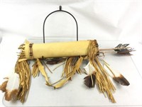 Native American Style Quiver W/ (3) Arrows
