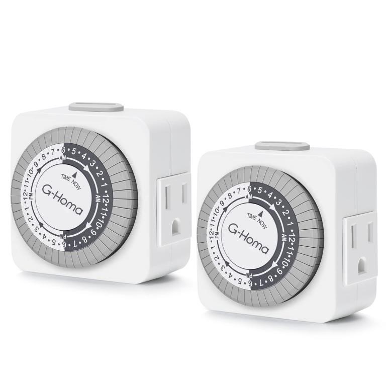 G-Homa Timers for Electrical Outlets, 24 Hour Indo