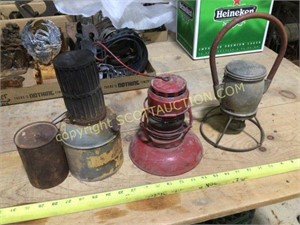 3 vintage catalytic kerosene heater, red RR