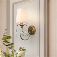 Copper Crystal Wall Sconce  1 Light  E12 Bulb