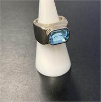 Sterling Silver and Blue Topaz Ring