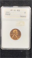 1952 Proof Lincoln ANA GRADE PF65 RED