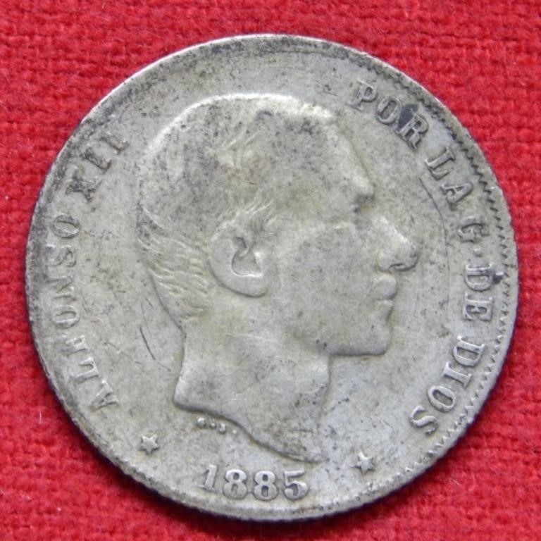 1885 Philippines 20 Centavos