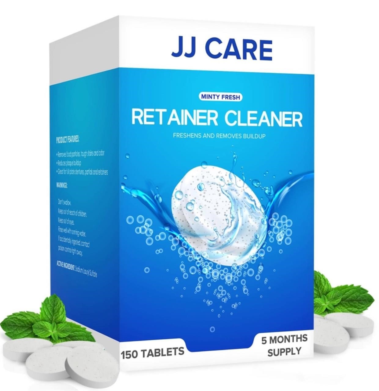 150Pcs JJ Care Retainer Cleaners B/B 07/2024