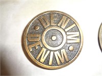 DENIM BUTTON BELT BUCKLE