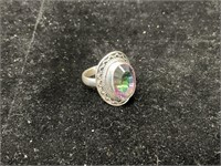 925 Sterling Silver Magic Topaz Gemstone Ring.