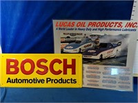 "Bosch Automotive Products" 10" x 24" tin sign