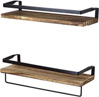 (2) Pack Floating Wall Shelves w/Rails (U245)