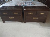 Two matching David Company side tables