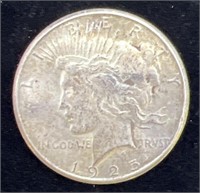 (Q) 1925 U.S. Peace Silver Dollar