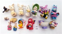 Group Lot of Bunny & Other Animal Figurines & 1 Ca