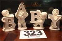 Department 56 Snowbabies "?And That Spells Baby"