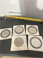 Vintage canadian silver dollar lot