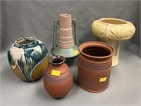 (5) PIeces Contemporary Unsigned Pottery