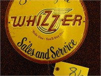 Round Whizzer Tin Sign