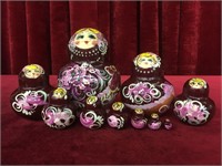 Hand Painted / Carved Russian Nesting Doll Set