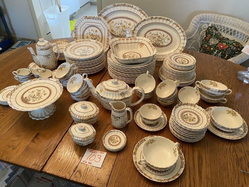 VINTAGE & NEWER SPODE DINNERWARE W/ SERVING PCS