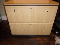 large 2 drawer executive file cabinet, NO KEY