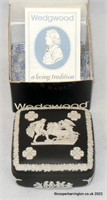 Wedgwood Black & White Jasperware Trinket Box