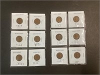 2 SHEETS OF 6 OLD WHEAT CENTS