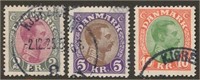 DENMARK #129-131 USED VF