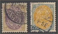 DENMARK #51a & #52a USED VF