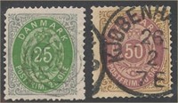 DENMARK #32 & #33 USED FINE-VF