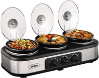 Sunvivi Slow Cooker, Triple Slow Cooker Buffet Se