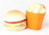 Magnetic Burger & Fries Salt & Pepper Shakers