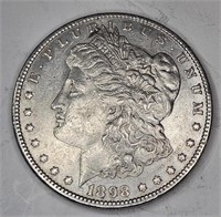 1898 AU Grade Morgan Silver Dollar