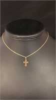 14 K Gold Cross Necklace