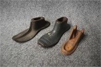 3 Cast Iron Shoe Forms