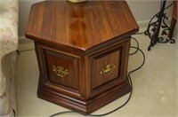2 Door End Table with Storage Inside