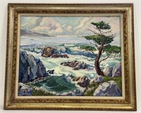 (BF) Edith S. Crim Painting, The Monteray Coast.