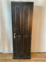 Rustic Black 1 Door Pantry Cabinet
