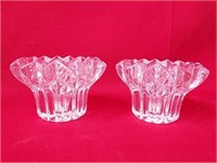 French Lead Crystal Candleholders