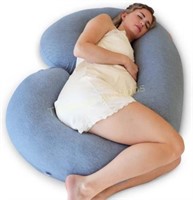 C Shaped PharMeDoc Pregnancy Pillow w/ Cover