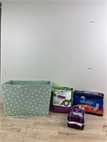 Lot of women’s pads and liners with bin