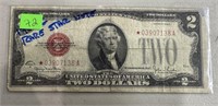 1928-G $2 RED SEAL STAR NOTE