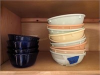 Colorex Blue Glass Bowls,