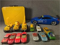 Mighty Wheels Metal Tin with Die Cast Vehicles &
