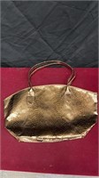 Medium Gold Tote Bag Style Purse