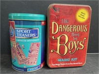 A can of Sports Teasers Games and The Dangerous