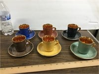 Set of 6 Figgjo Demitasse Cups & Saucers Norway