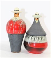 Glazed Hand Made Figural Jars