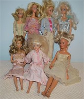 7 Barbie Dolls-1970-79 Marked Hair Line & (5)