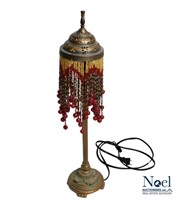 Beaded Fringe Moroccan Boudoir Lamp